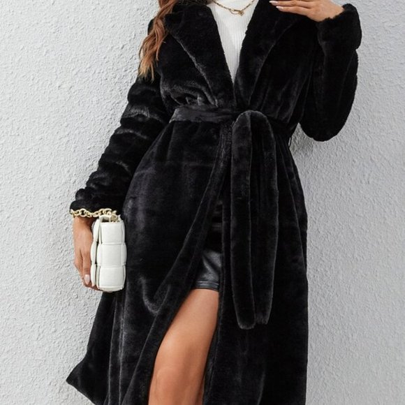 Glamorous black faux fur Coat - Picture 6 of 8